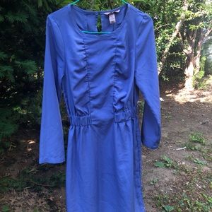 H&M Blue half sleeve midi dress